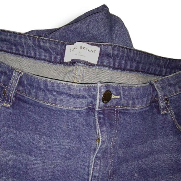 Lane Bryant Jeans Sz 22 Womens Dark Blue Straight Ankle Coastalcore Cottagecore - Picture 6 of 10